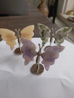 3 Prachtige Vlinders van Calciet, Agaat & Amethist, Tuin en Terras, Ophalen of Verzenden, Nieuw, Steen, Dierenbeeld