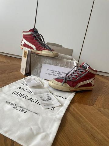 Golden Goose Francy High-Top Rood/Wit Maat 43 beschikbaar voor biedingen