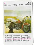 Kwartetkaart (2c) Harley Davidson Electra Glide, Ophalen of Verzenden, Gebruikt, Motoren