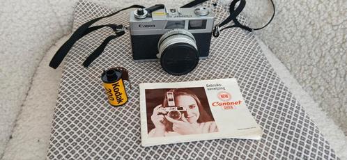 Goedwerkend nette canon canonet 28 met rolletj en boekje, Audio, Tv en Foto, Fotocamera's Analoog, Zo goed als nieuw, Compact