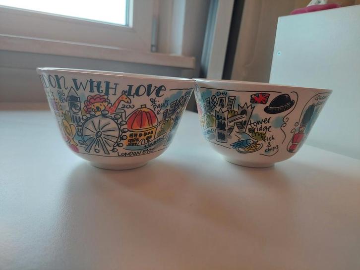 2 Blond Amsterdam Citylijn Kommen - Londen, Huis en Inrichting, Keuken | Servies, Zo goed als nieuw, Kom(men), Blond Amsterdam