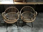 2 rotan stoeltjes stoel rotan riet, Huis en Inrichting, Stoelen, Ophalen, Gebruikt, Bruin, Twee