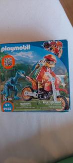 Playmobil 9431 motorcross + raptor incl doos + beschrijving, Kinderen en Baby's, Ophalen of Verzenden, Zo goed als nieuw