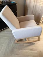 Schommelstoel beige, Huis en Inrichting, Fauteuils, Ophalen, Hout, 75 tot 100 cm, Zo goed als nieuw