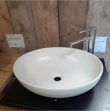 OP=OP Moderne waskom, 52cm, Mat wit, Keramiek, Grevo 52 beschikbaar voor biedingen