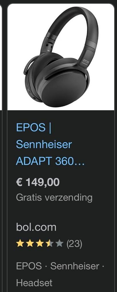 EPOS Sennheiser ADAPT 360 Koptelefoon, Audio, Tv en Foto, Koptelefoons, Nieuw, Over oor (circumaural), Sennheiser, Draadloos, Ophalen of Verzenden