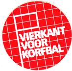 Sticker sport korfbal - vierkant voor korfbal, Verzenden, Zo goed als nieuw, Sport