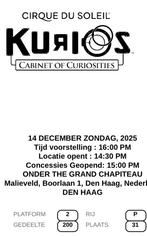 Cirque du Soleil kaartje over, Eén persoon