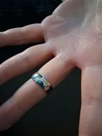 Stainless steel ring - zilver goud kleur met steentje - 21, Sieraden, Tassen en Uiterlijk, Ringen, Overige materialen, 20 of groter