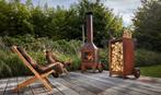 RENY BIJUGA tuinhaard corten verrijdbaar en houtopslag KER, Tuin en Terras, Tuinhaarden, Ophalen of Verzenden, Nieuw