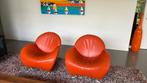 Twee Leolux Papageno fauteuils leder, Huis en Inrichting, Ophalen, Gebruikt, 75 tot 100 cm, Modern