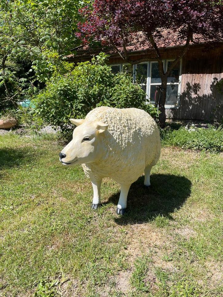 (tuin)beeld Texel schaap, eye catcher tuin, boerderij 100cm, Tuin en Terras, Tuinbeelden, Nieuw, Dierenbeeld, Kunststof, Ophalen