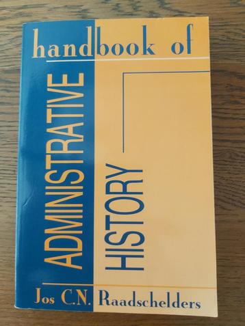 J.C.N. Raadschelders - Handbook of administrative history beschikbaar voor biedingen
