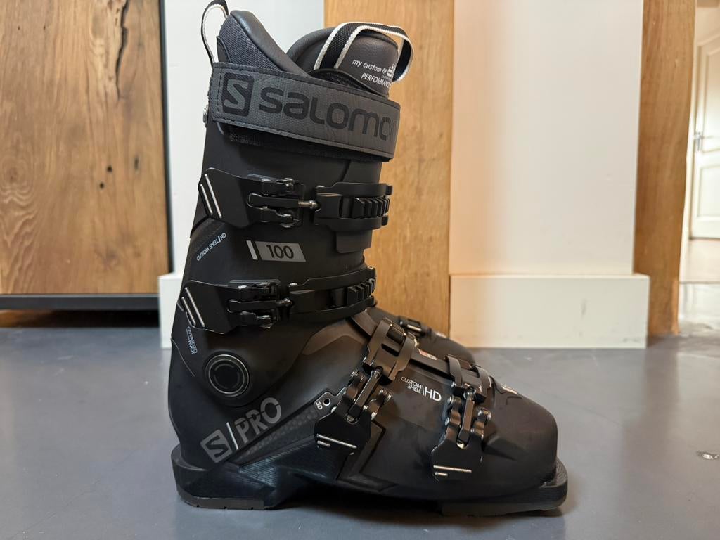 Salomon S Pro skischoen (zgan) maat 42/43, Sport en Fitness, Skiën en Langlaufen, 160 tot 180 cm, Schoenen, Zo goed als nieuw