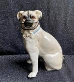 Beeld Staffordshire hond met muilkorf porselein antiek, Ophalen of Verzenden, Zo goed als nieuw, Dier