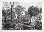 Francisque de Saint-Étienne ets "Foret de Fontainebleau", Antiek en Kunst, Kunst | Etsen en Gravures, Ophalen