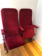 Originele bioscoopstoelen, Rood vintage, Gebruikt, Minder dan 75 cm, Ophalen of Verzenden