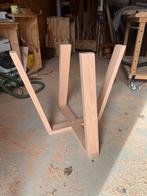 W-onderstel handgemaakt massieg eiken, Ophalen, Tafelpoot, Eikenhout, 50 tot 100 cm