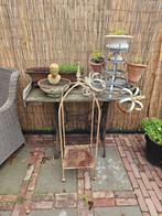 Gietijzeren Plantenstandaard - Charmant & Rustiek, Tuin en Terras, Ophalen, Minder dan 30 cm, Rond, Metaal