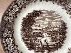 Groot bord 33 cm Memory Lane British Anchor bruin creme, Keramiek, Ophalen of Verzenden, Zo goed als nieuw, Bord(en)