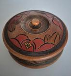 Mooi 1920 Amsterdamse school dekseldoosje batik stijl., Ophalen of Verzenden