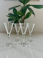 4 vintage kristallen flutes. Trompetglas Nieuwstaat. 100 ml, Antiek en Kunst, Antiek | Glas en Kristal, Ophalen of Verzenden