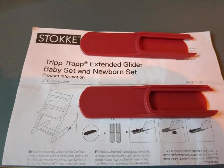 Stokke Tripp Trapp Extended Glider Set - Rood (Nieuw), Kinderen en Baby's, Kinderstoelen, Nieuw, Meegroeistoel, Ophalen of Verzenden