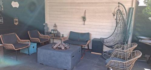 Gezellige loungeset te koop; 1 bank, 2 stoelen en een tafel, Tuin en Terras, Tuinsets en Loungesets, Zo goed als nieuw, Loungeset