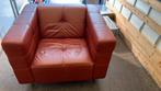 2 lederen fauteuils, Ophalen, Zo goed als nieuw, 75 tot 100 cm, Minder dan 150 cm