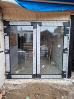 Nieuw kunsstof kozijn met triple glas - antraciet, 240x220cm, Doe-het-zelf en Verbouw, Kozijnen en Schuifpuien, Ophalen, Aluminium