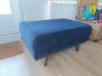 Hocker NOUS living torino velours donkerblauw, Ophalen, Zo goed als nieuw, Rechthoekig