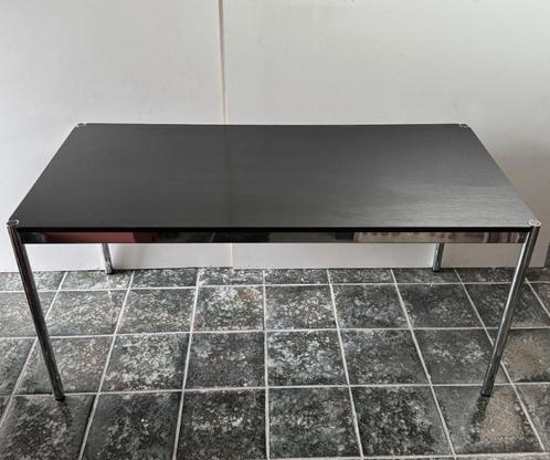 USM HALLER design Bureautafel 160x80cm Black oak, Huis en Inrichting, Bureaus, Zo goed als nieuw, Bureau, In hoogte verstelbaar
