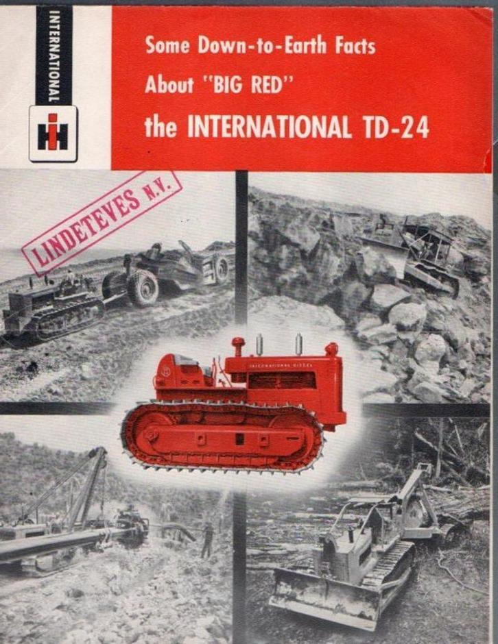 Catalogus folder shovel Big Red TD 24 Crawler Wo2 1945, Boeken, Catalogussen en Folders, Zo goed als nieuw, Folder, Verzenden