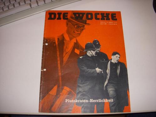 Duits tijdschrift '' Die Woche '' augustus 1940 WO II, Boeken, Tijdschriften en Kranten, Gelezen, Overige typen, Ophalen of Verzenden
