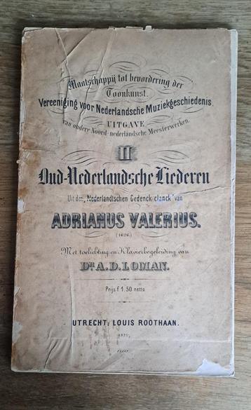 Oud Nederlandsche Liederen - gedateerd 1871 - 154 jaar oud ! beschikbaar voor biedingen