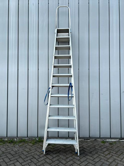 Te Koop: Dubbeltrap zéér hoog, 12 treden per kant, 3 meter!, Doe-het-zelf en Verbouw, Ladders en Trappen, Gebruikt, 2 tot 4 meter