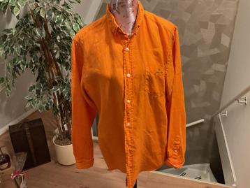 Nieuw Gant overhemd shirt oranje linnen mt L beschikbaar voor biedingen