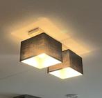 Moderne plafonnière met dubbele lampenkap, Ophalen, Gebruikt, Grijs, Modern