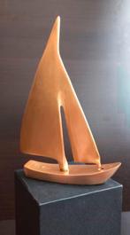 Art deco Bronzen sail boat on a marble base, Brons art, Ophalen of Verzenden, Brons