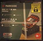 Parkside 20V Accu & Lader - Nieuw in doos, Doe-het-zelf en Verbouw, Gereedschap | Boormachines, Ophalen of Verzenden, Nieuw, Minder dan 400 watt