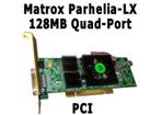 Matrox Parhelia 128MB PCI Quad-Port VGA Kaart | QID-P128LPAF, AGP, AMD, Gebruikt, Ophalen of Verzenden
