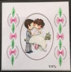 geborduurde kaarten huwelijk trouwen liefde, Ophalen of Verzenden, Nieuw, Man of Vrouw