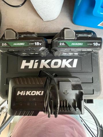 Hikoki accu (2x) 18V 2.0 AH incl. Lader beschikbaar voor biedingen