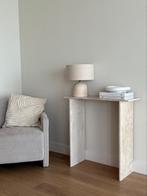 Vintage travertin side table, Huis en Inrichting, Tafels | Sidetables, Ophalen, 50 tot 100 cm, Zo goed als nieuw, 25 tot 50 cm