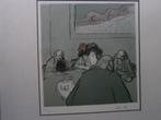 BAMZAAIEN/HANDJERADEN, Mooie gekl Zeefdruk in lijst, Antiek en Kunst, Kunst | Litho's en Zeefdrukken, Ophalen of Verzenden