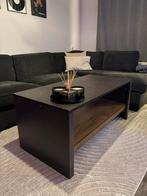 Meubella Monaco Salontafel - Bruin Eiken / Grijs, Huis en Inrichting, Ophalen, 100 tot 150 cm, Zo goed als nieuw, Minder dan 50 cm