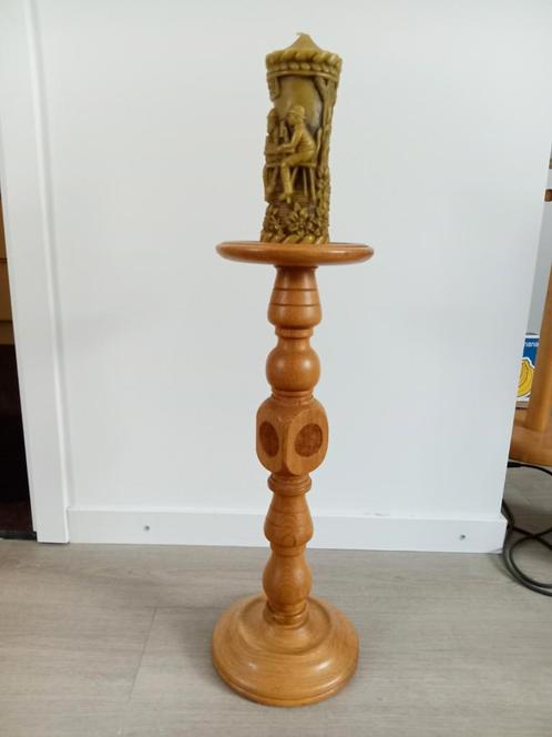 houten kaarsen standaard 60 cm, Huis en Inrichting, Woonaccessoires | Zuilen en Pilaren, Zo goed als nieuw, Ophalen of Verzenden
