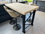 Unieke bartafel, statafel bistrotafel van steigerhout/staal, Ophalen, Nieuw