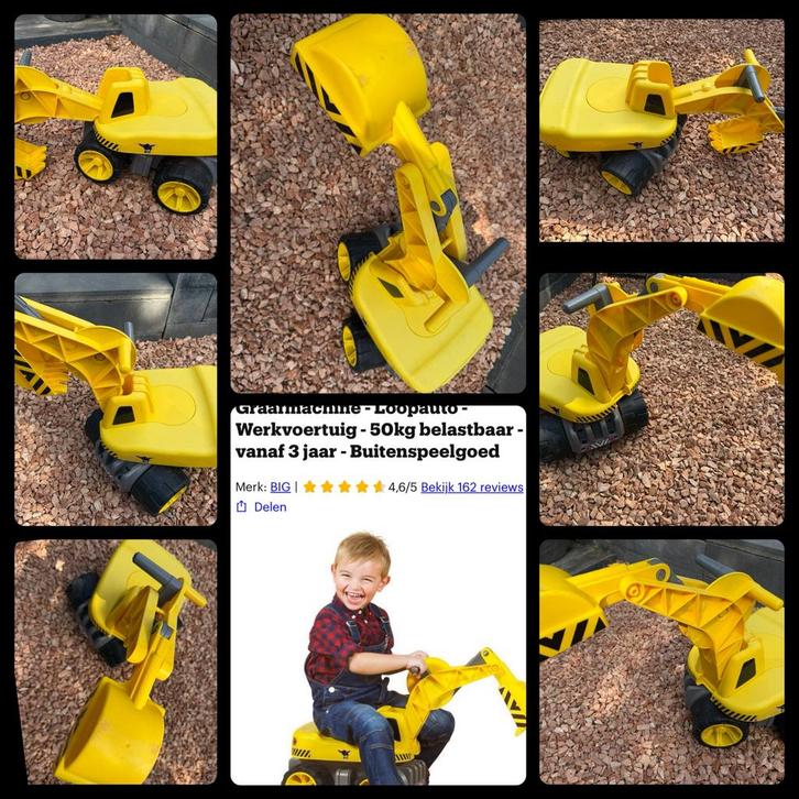 BIG XL maxi graafmachine- om op te zitten, leuk tbv zandbak!, Kinderen en Baby's, Speelgoed | Buiten | Voertuigen en Loopfietsen