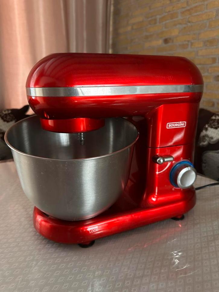 Bourgini Keukenmachine Rood - lichte gebruiksporen, Witgoed en Apparatuur, Keukenmixers, Gebruikt, 4 liter of meer, 3 snelheden of meer